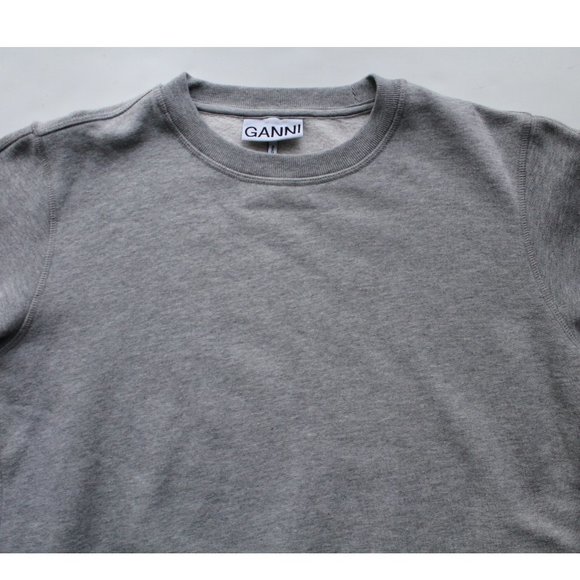 Ganni Software Isoli Sweatshirt / Size XS / Paloma Melange Grey Oversized - Picture 7 of 11